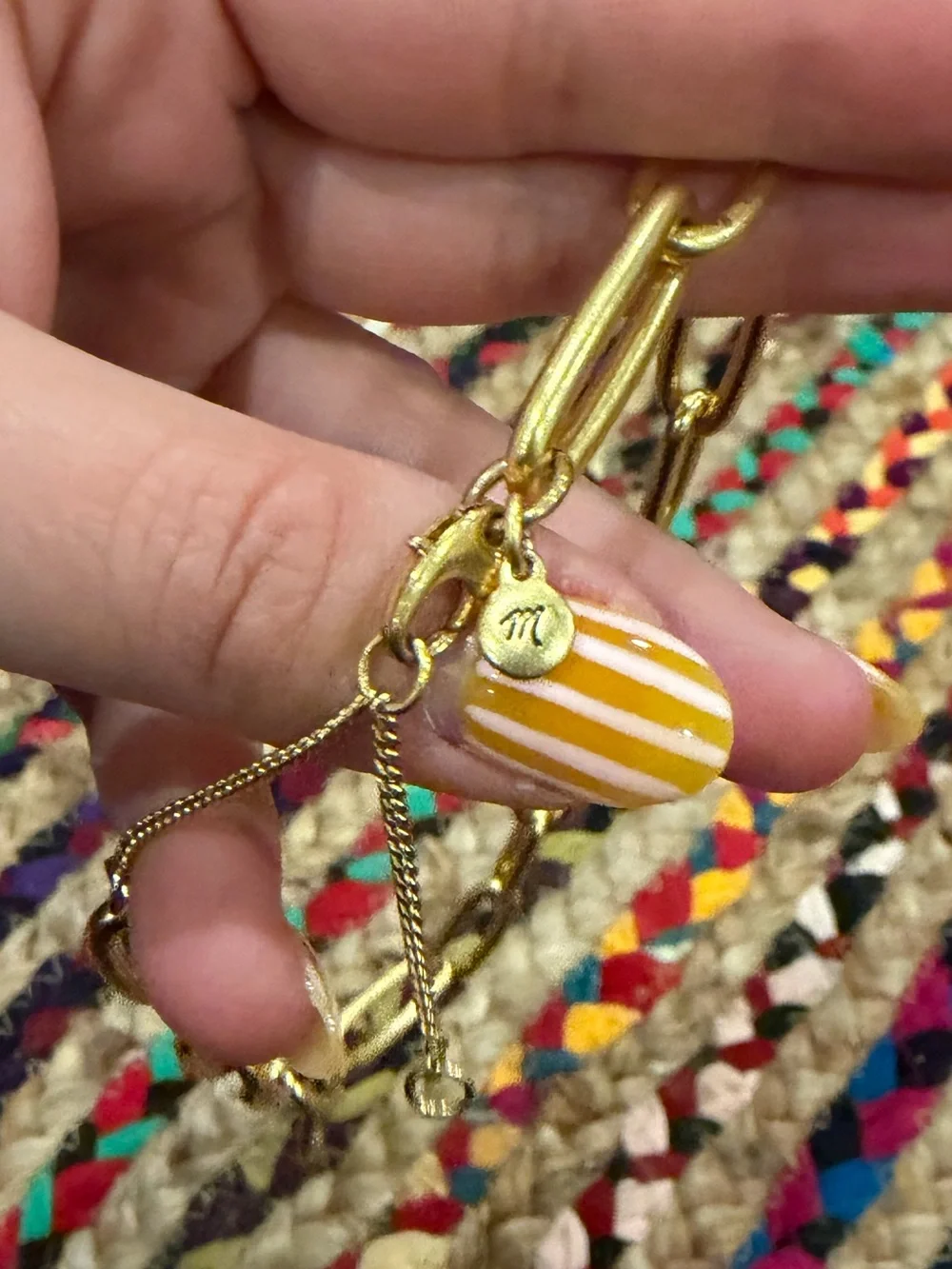 Madewell paper clip chain gold necklace - Picture 4 of 4